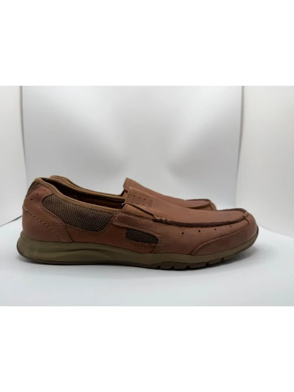 Clarks Ramada Spanish Loafers Men Size 9.5M Brown Leather Casual Slip-on Shoes